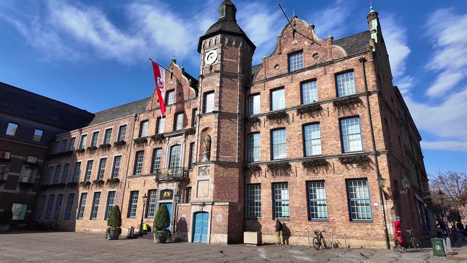 Historic Düsseldorf town hall in the Altstadt
